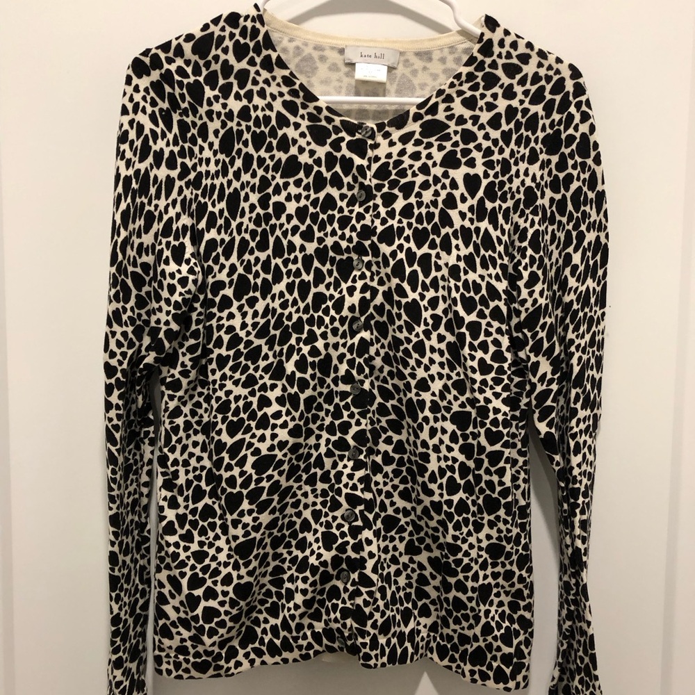 Kate Hill Black and White Cardigan